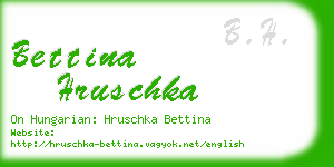 bettina hruschka business card